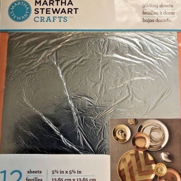 Martha Stewart Silver Decoupage Gliding Sheets - Picture 1 of 3